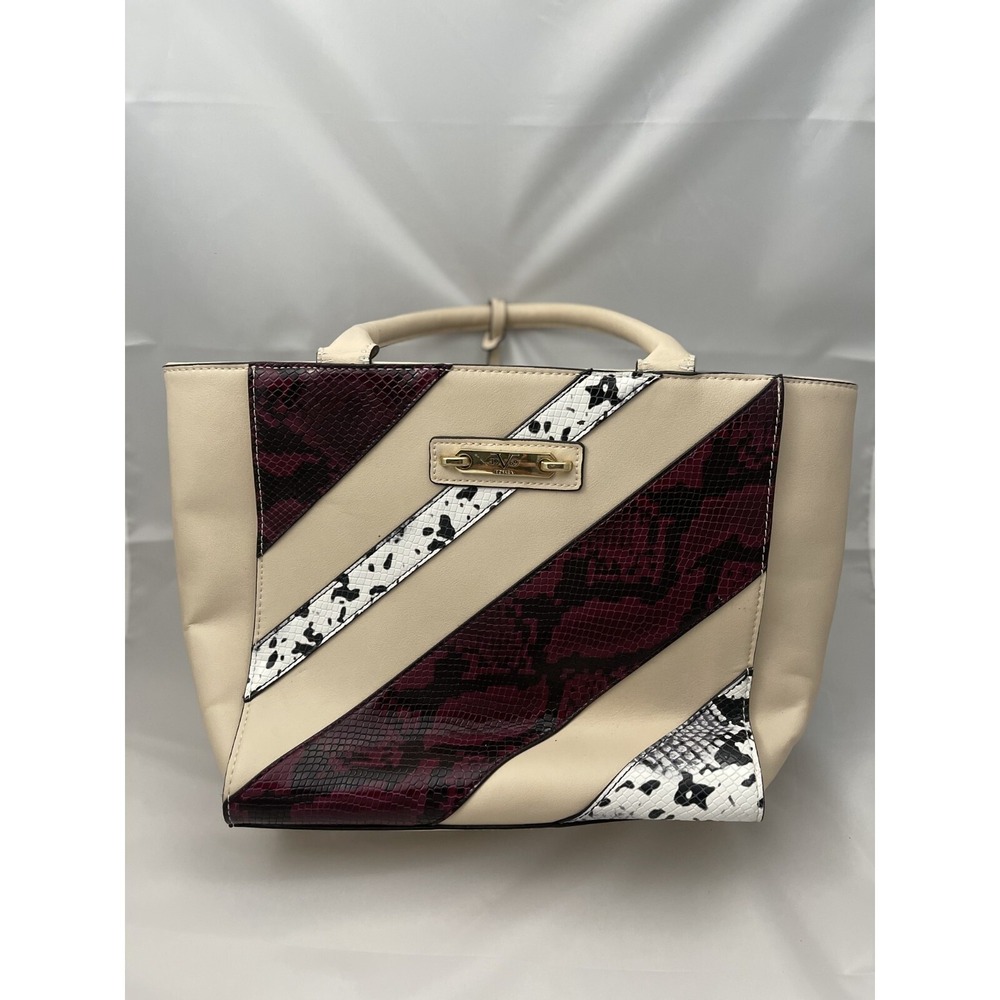 Versace 19-69 Abbigliamento SPORTIVO SRL - Beige & Maroon Snakeskin Satchel Bag
